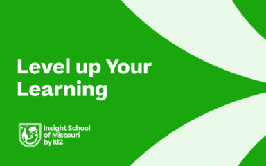 Insight School of Missouri blog header featuring the text “Level Up Your Learning,” the ISMO logo, and a bright green and light green background.