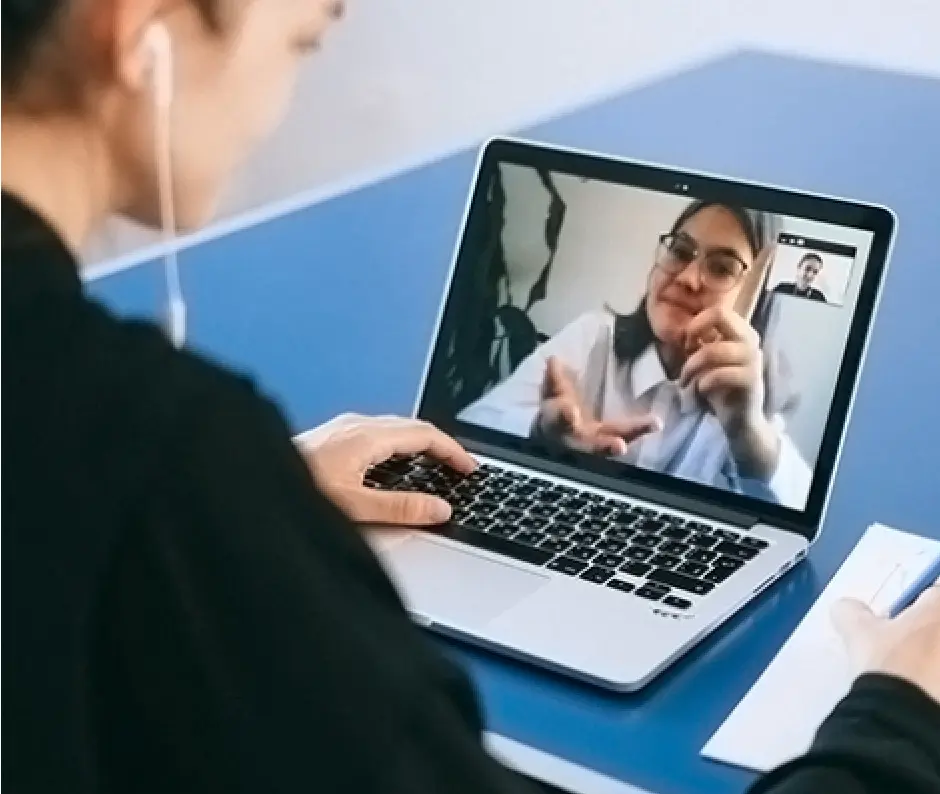 Student working